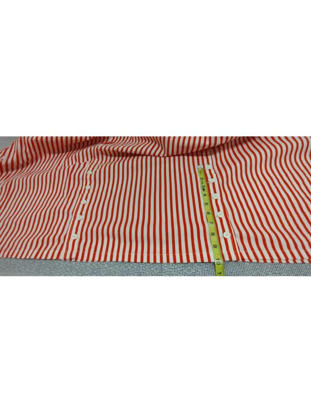 Vintage 80s does 1910s Edwardian Era Red Stripes Skirt S Cotton Hasting & Smith - Picture 15 of 17